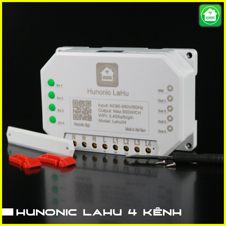 Công Tắc Hunonic LaHu 4 kênh ( 500W/ Kênh)