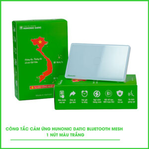 Công Tắc Cảm Ứng 1 Nút Bluetooth Mesh Hunonic Datic Màu Trắng