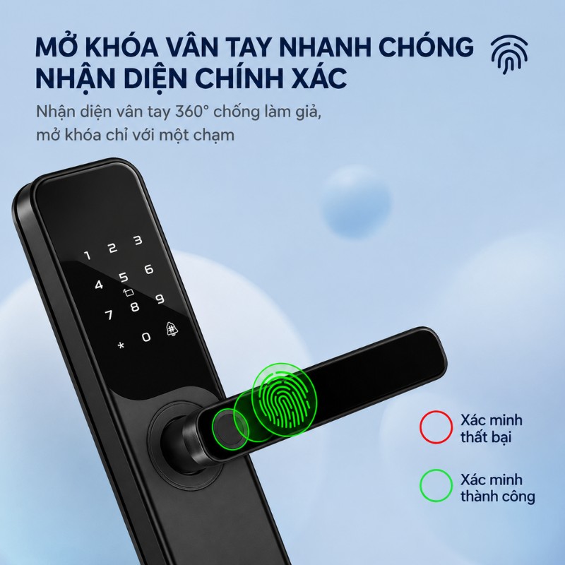 Khoá thông minh cửa nhôm TDL 36 19 16